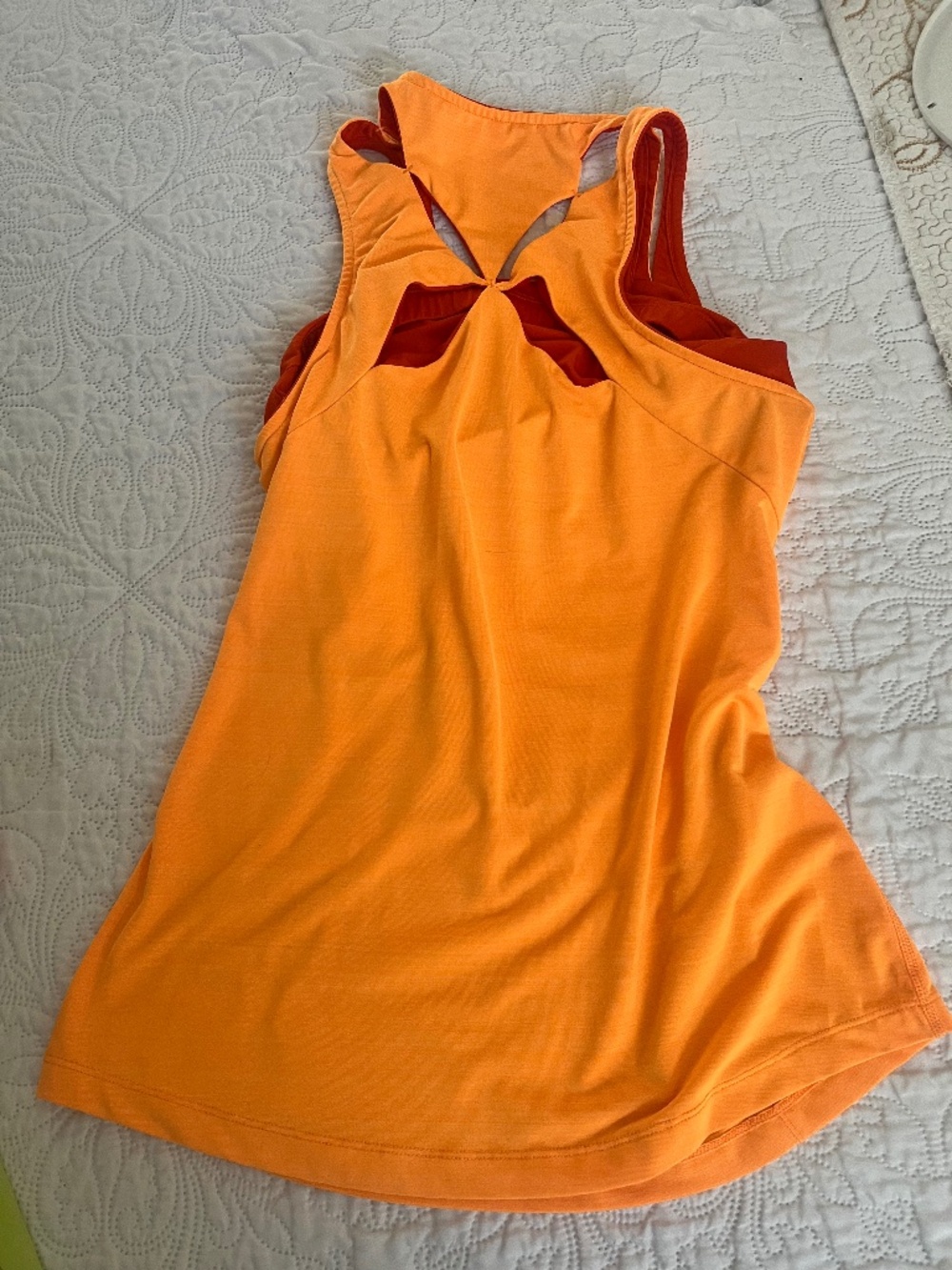 ASICS shelf bra tank top size medium orange